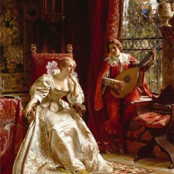 Woman listening to music